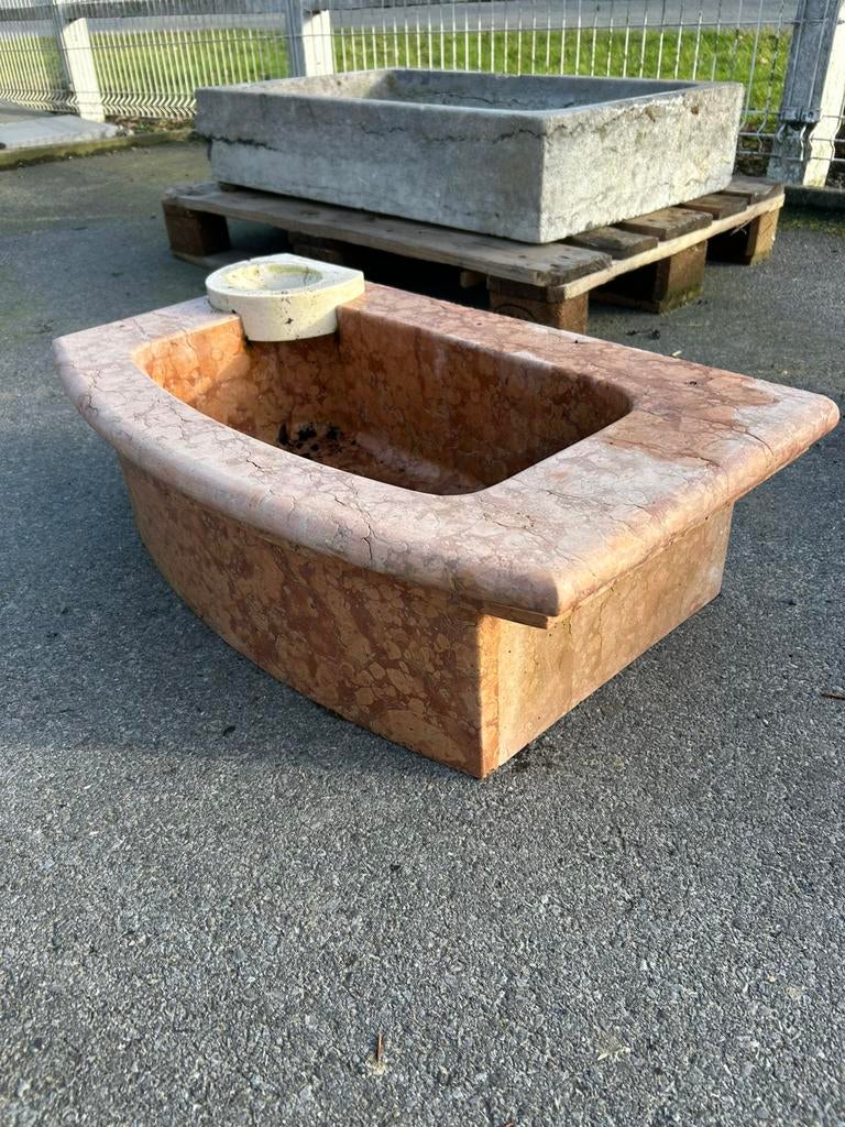 Unieke zeldzame marmeren handwasser of lavabo, Enlèvement, Utilisé, Pierre, Lavabo