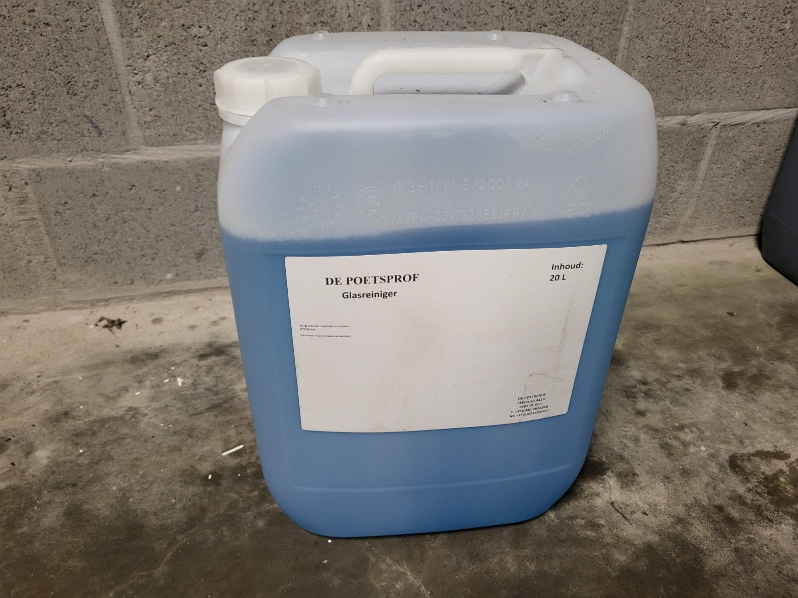 Professionele Glasreiniger 20 liter, Enlèvement