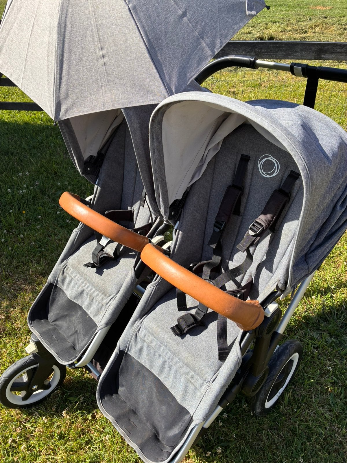 Dubbele buggy Bugaboo Donkery 2, Kinderen en Baby's, Buggy's, Gebruikt, Regenhoes, Ophalen