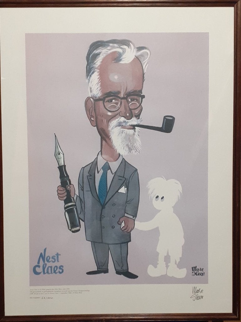 Tekening Marc Sleen van Ernest Claes, Boeken, Literatuur, Ophalen, Zo goed als nieuw, België