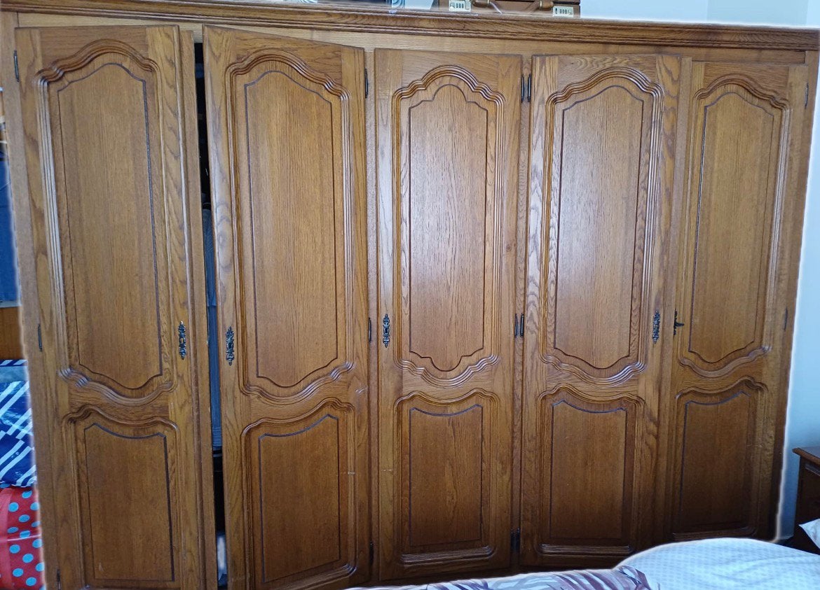 Meubles en bois de chambre compléte 2 pers, Enlèvement, Comme neuf