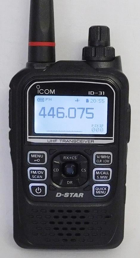 IK ZOEK een  ICOM ID 31 PORTABEL vhf/uhf, Telecommunicatie, Zenders en Ontvangers, Ophalen, Zo goed als nieuw, Zender en Ontvanger