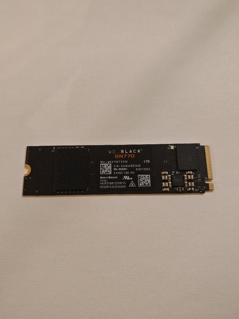SSD 1TB Western Digital Black 5150/4900MB/s Bijna Nieuw, SSD, 1TB, Laptop, Western Digital (WD)