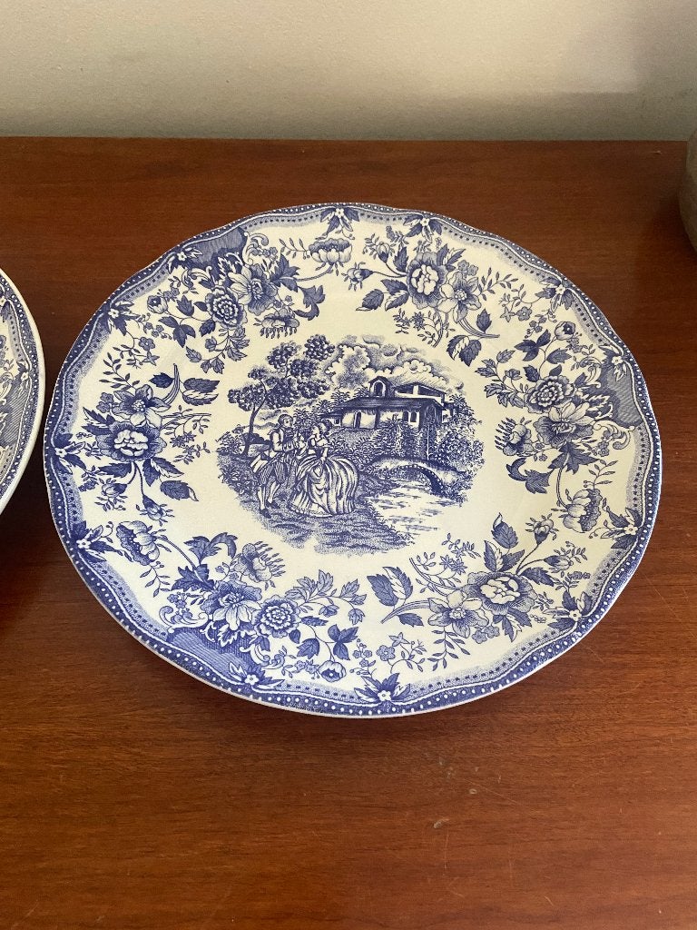 2 grote serviesborden  gemaakt in Italië, Overige materialen, Overige merken, Vintage, Ophalen of Verzenden