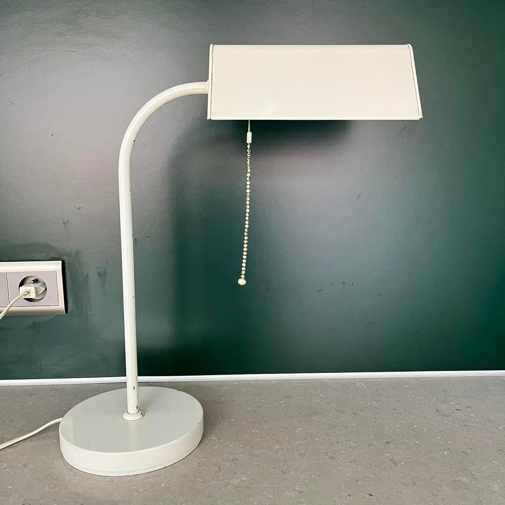 lampe de table vintage en métal blanc Bankamp Leuchten, Enlèvement ou Envoi