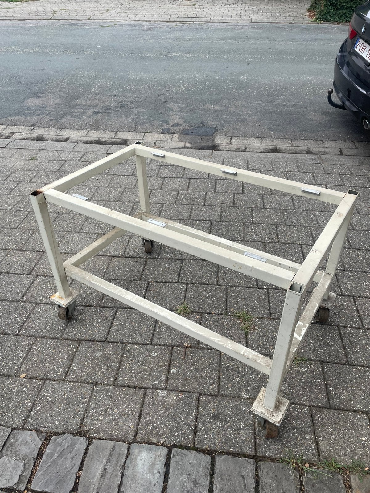 Metalen frame voor werkbank 70x70x110 cl, Doe-het-zelf en Bouw, Werkbanken, Ophalen, Gebruikt, 70 tot 120 cm