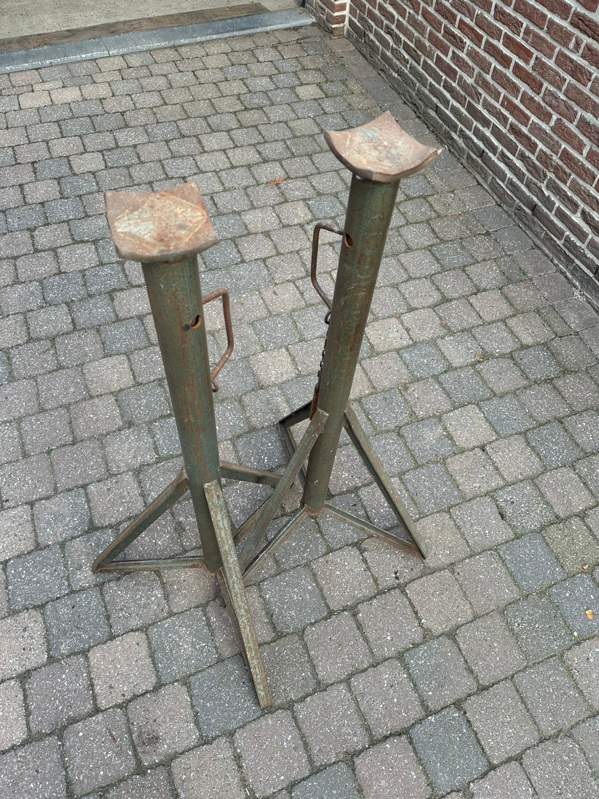 Steun poten voor onder hefbrug €50, Ophalen, Gebruikt