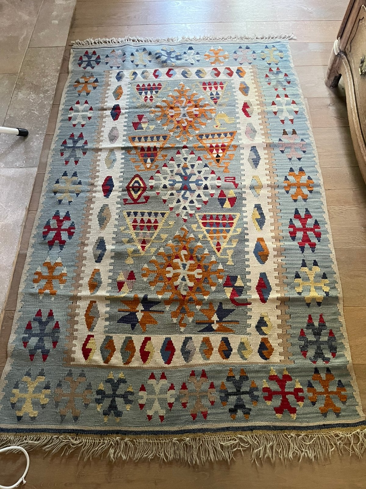 Tapis en jute tissé à la main Kilim, Maison & Meubles, Ameublement | Tapis & Moquettes, Enlèvement