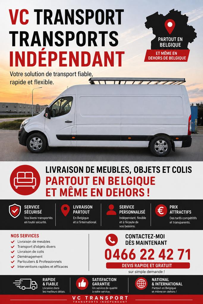 Location, camionnette avec chauffeur, Vacatures, Vacatures | Chauffeurs, Vanaf 5 jaar, Geschikt als bijbaan