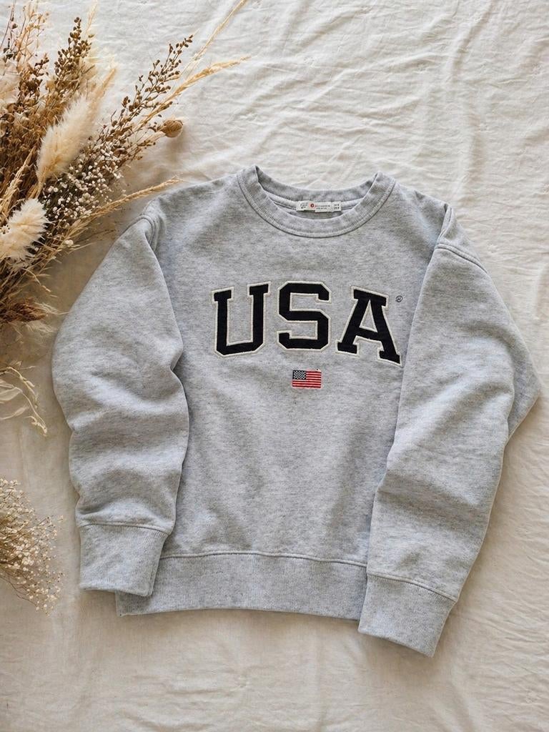 Grijze USA sweater – comfy & casual, Kinderen en Baby's, Kinderkleding | Maat 146, America Today, Gebruikt, Trui of Vest, Verzenden