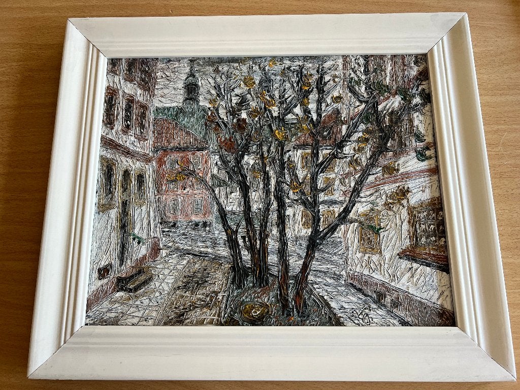 Schilderij van een Poolse kunstenaar, Tomasz Leszczyński, Ophalen, Gebruikt, Overige typen