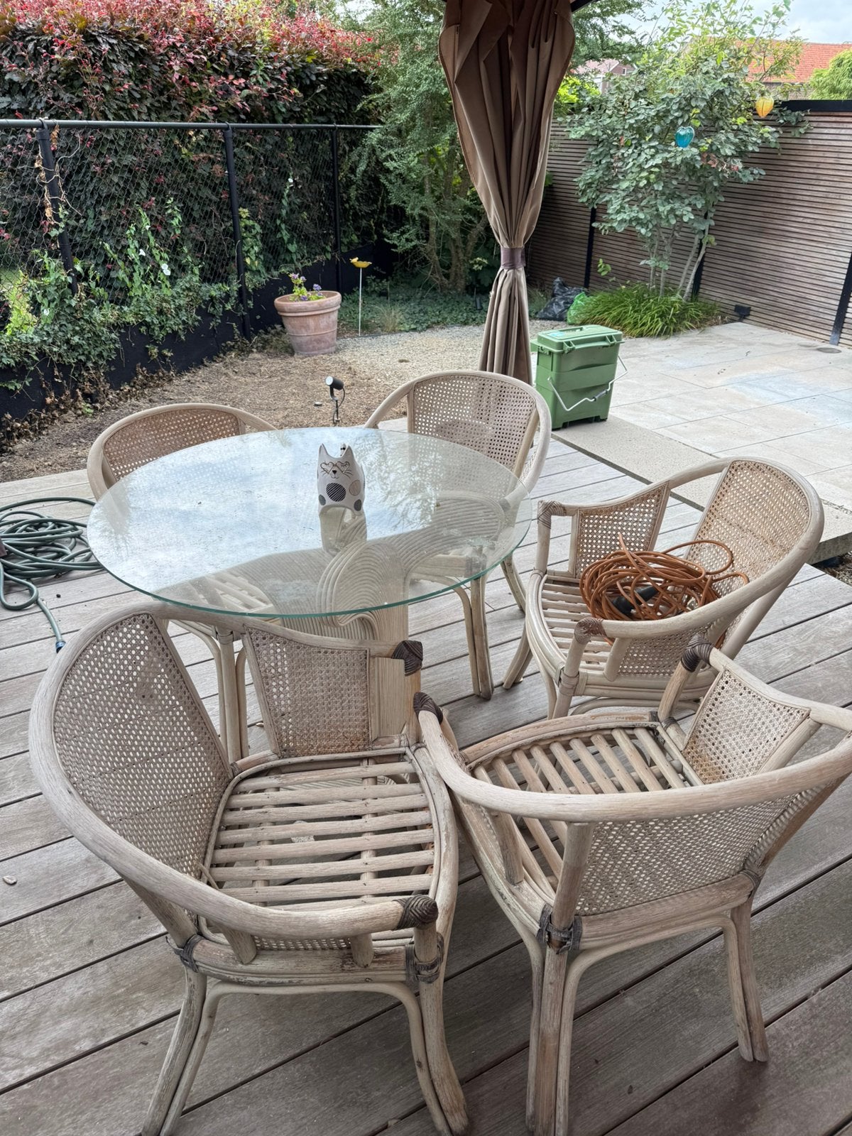 Rotan tuinset, Ophalen, Zo goed als nieuw, Rotan, Tuinset