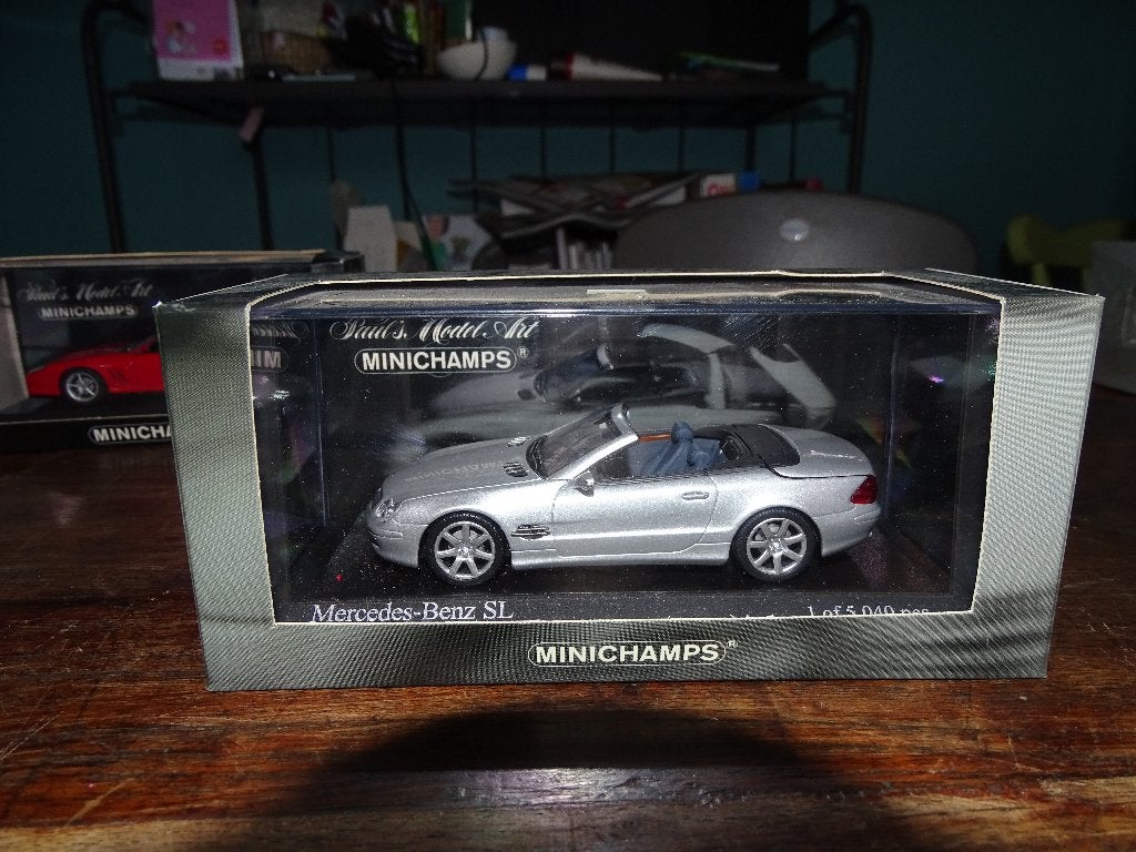 Minichamps Mercedes Classe SL CAB de 2001 1/43, Hobby & Loisirs créatifs, Voitures miniatures | 1:43, Enlèvement ou Envoi, Neuf