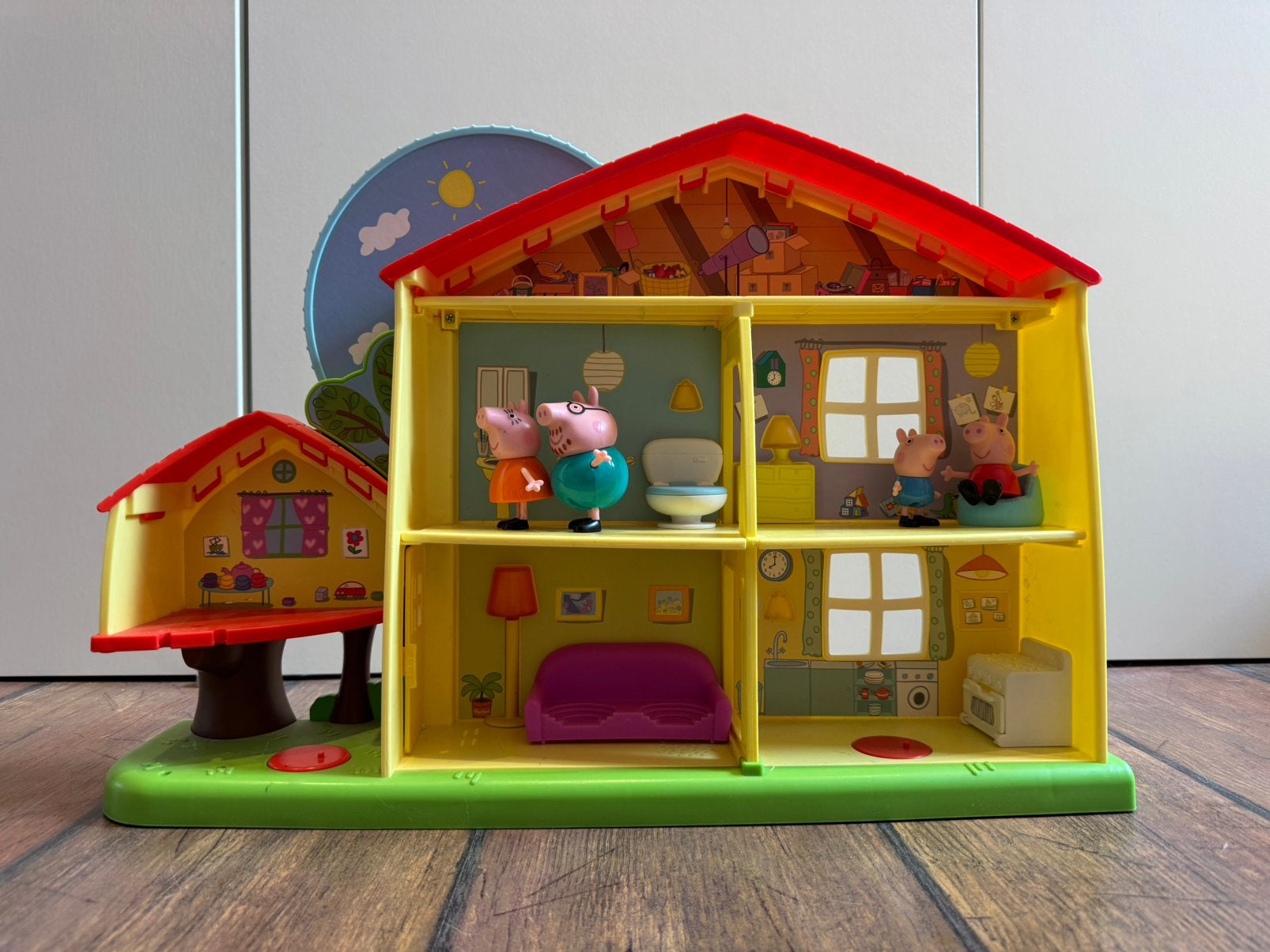 Peppa pig huis en popjes.., Ophalen, Gebruikt