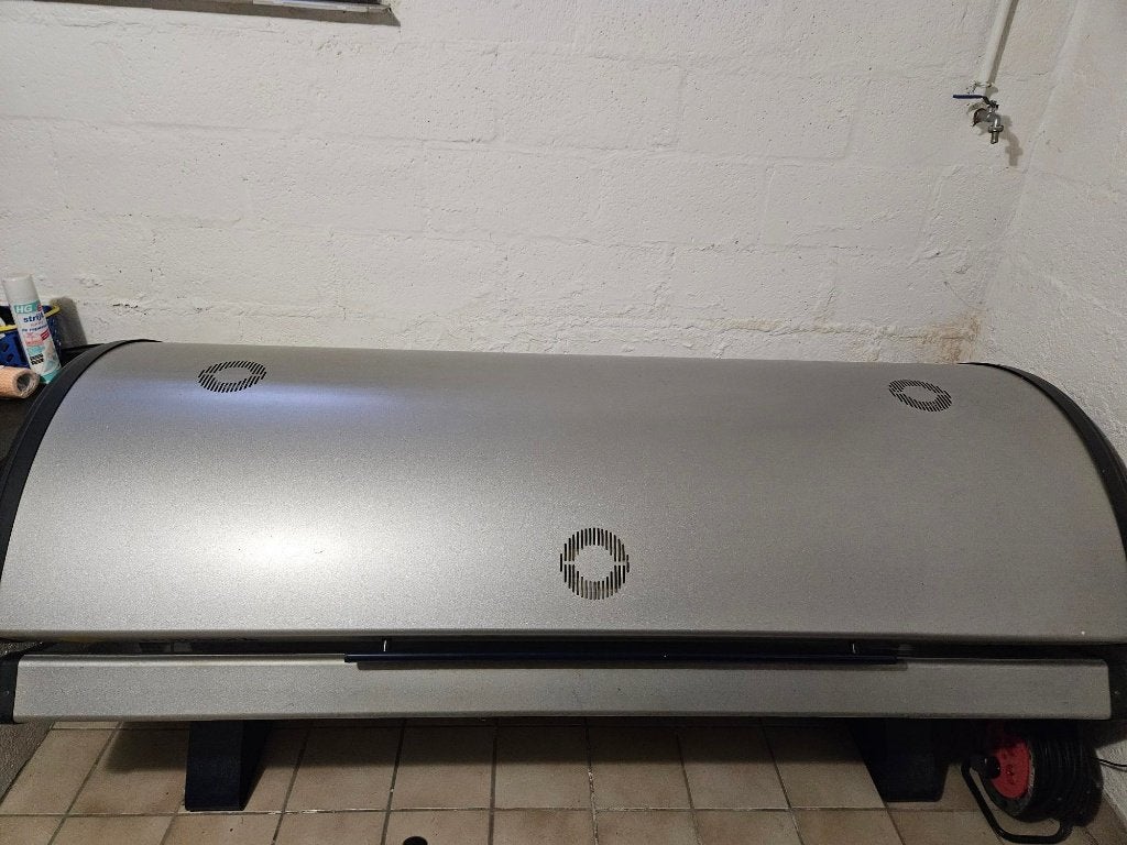 zonnebank, Electroménager, Solarium, Banc solaire & Bronzage facial, Enlèvement, Comme neuf, Banc solaire double, 15 lampes ou plus