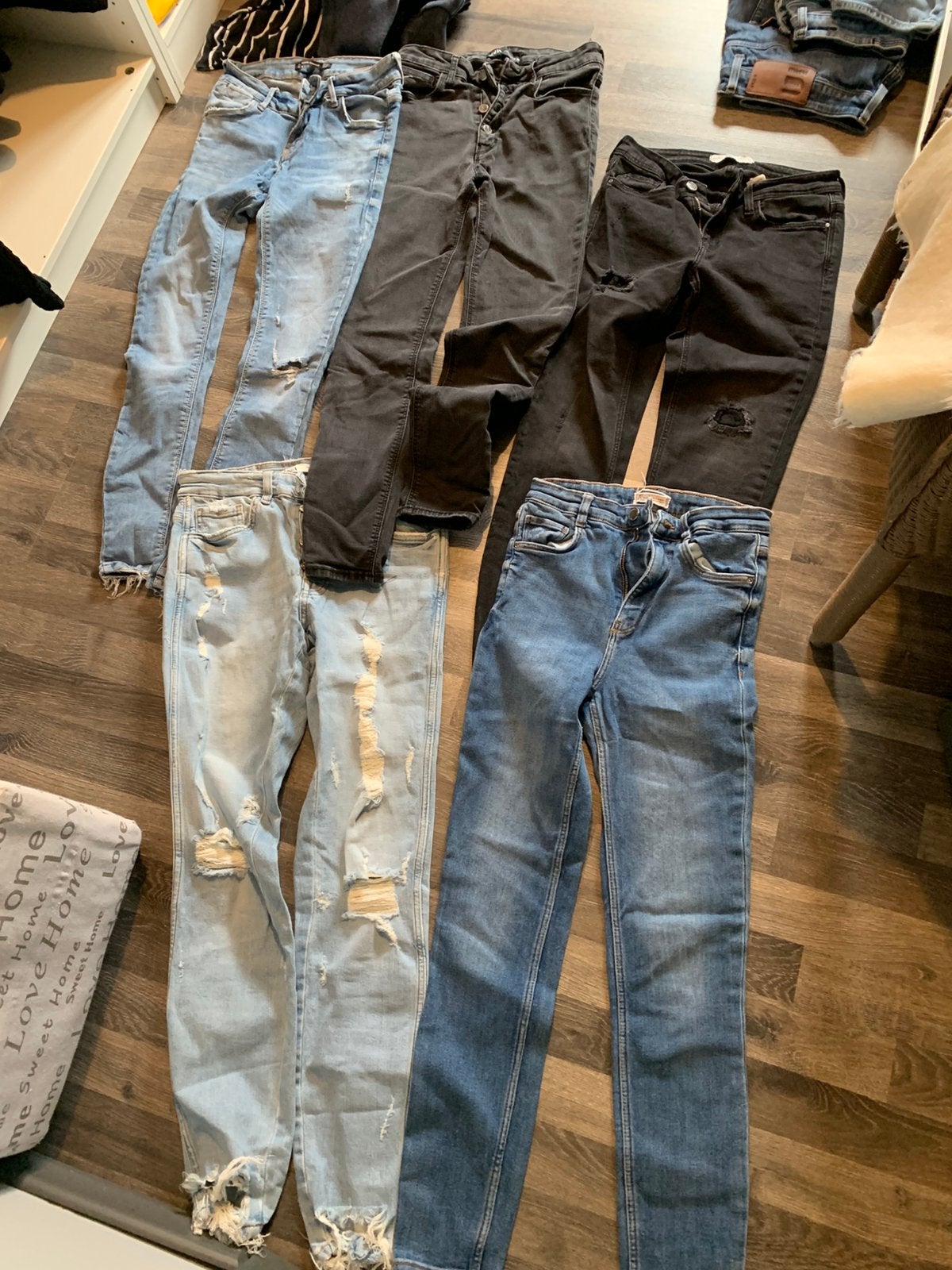 5 skinny broeken maat 36 Zara, Ophalen, Zo goed als nieuw