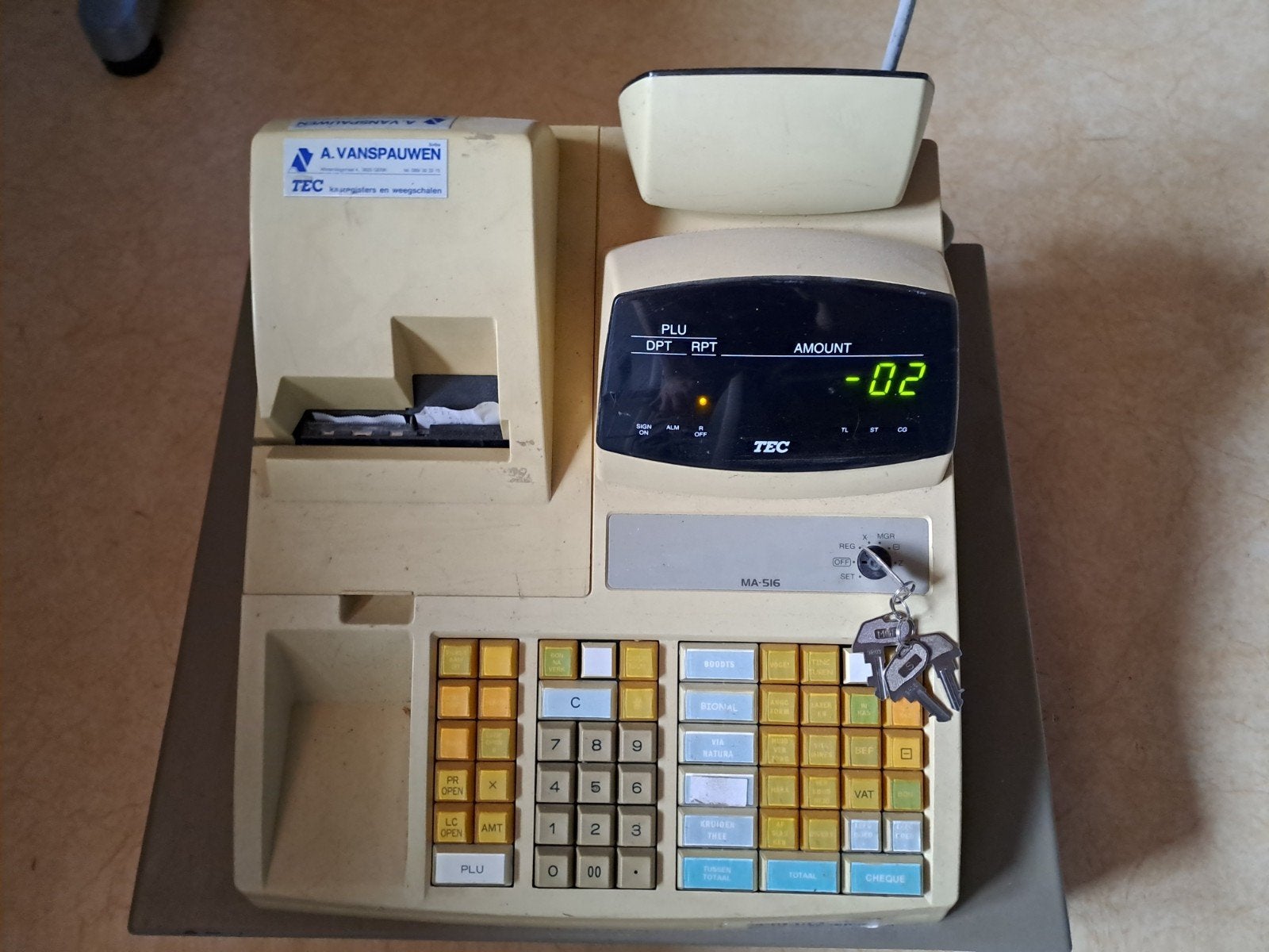 Kassa merk TEC, Ophalen