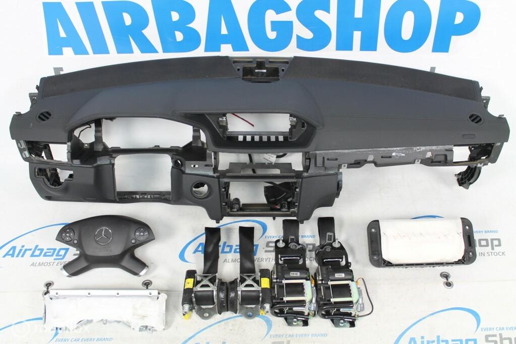 Airbag kit Tableau de bord cuir noir Mercedes E klasse W212, Enlèvement ou Envoi, Utilisé