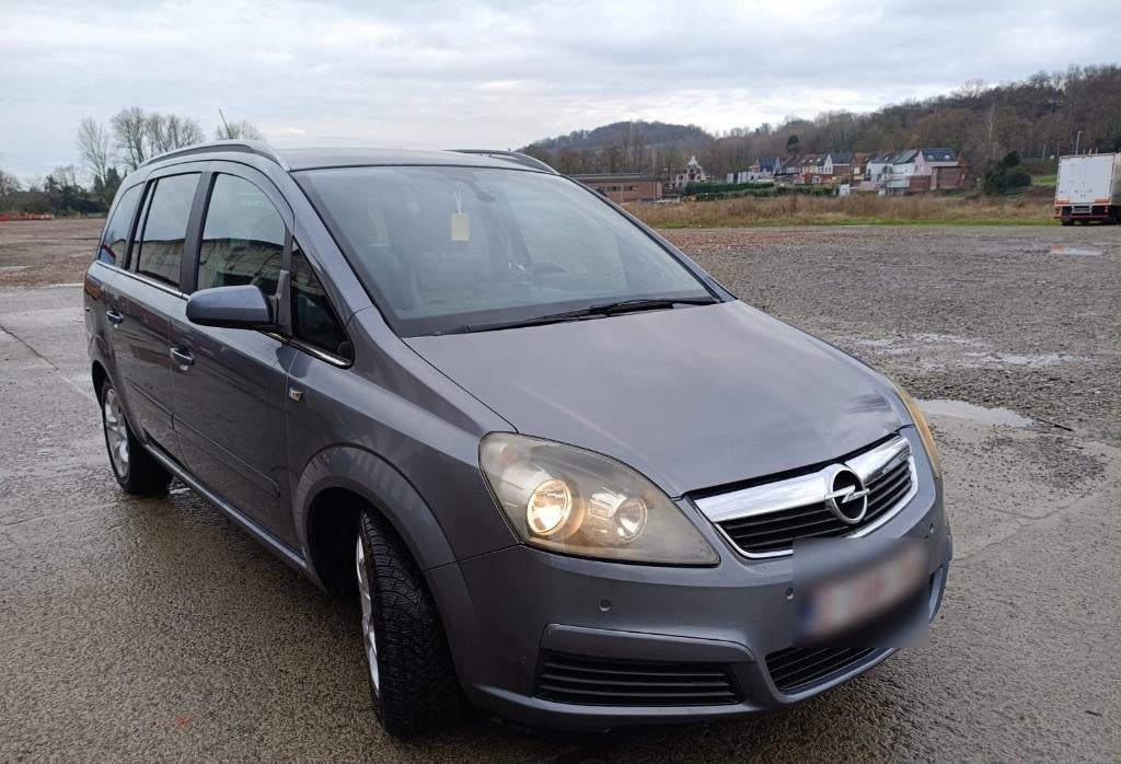 2006 Opel Zafira 2.2 Cosmo automatique 2006, Autos, Cuir, Argent ou Gris, Achat, Noir