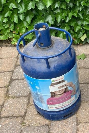 1 lege gasfles, Enlèvement, Utilisé