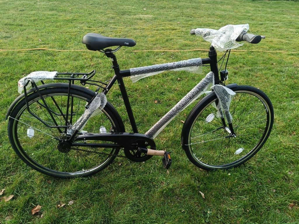 Nieuwe herenfiets maat 56, Velgrem, Versnellingen, Nieuw, 53 tot 57 cm