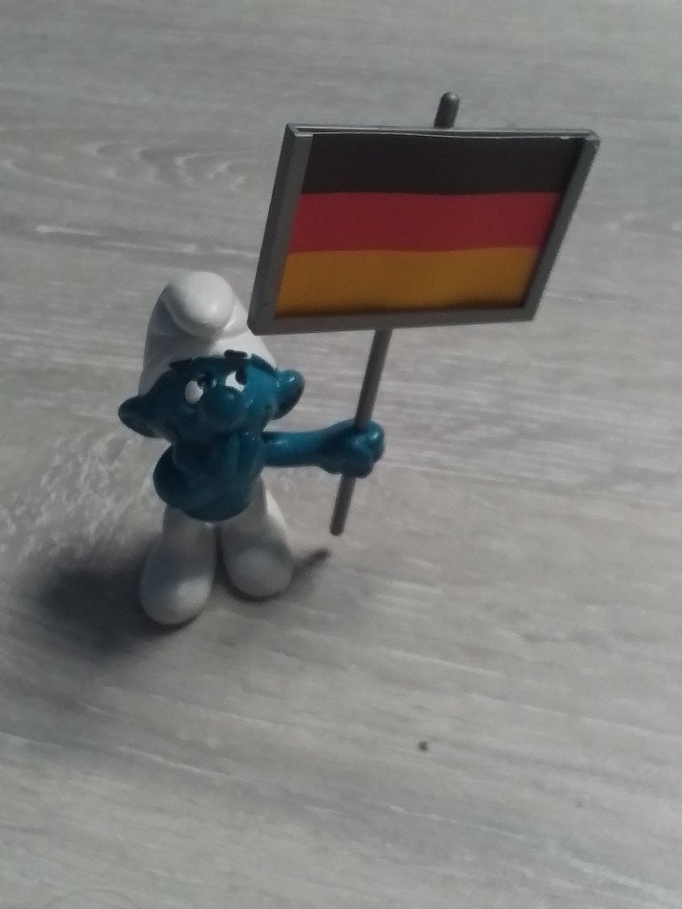 schtroumpfs smurf smurfen 20408 super pancarte avec drapeau, Collections, Schtroumpfs, Envoi, Comme neuf, Autres Schtroumpfs, Poupée, Figurine ou Peluche