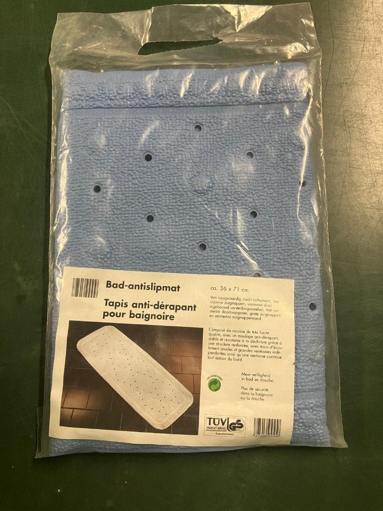 Bad-antislipmat, Ophalen, Nieuw, Blauw, Badmat