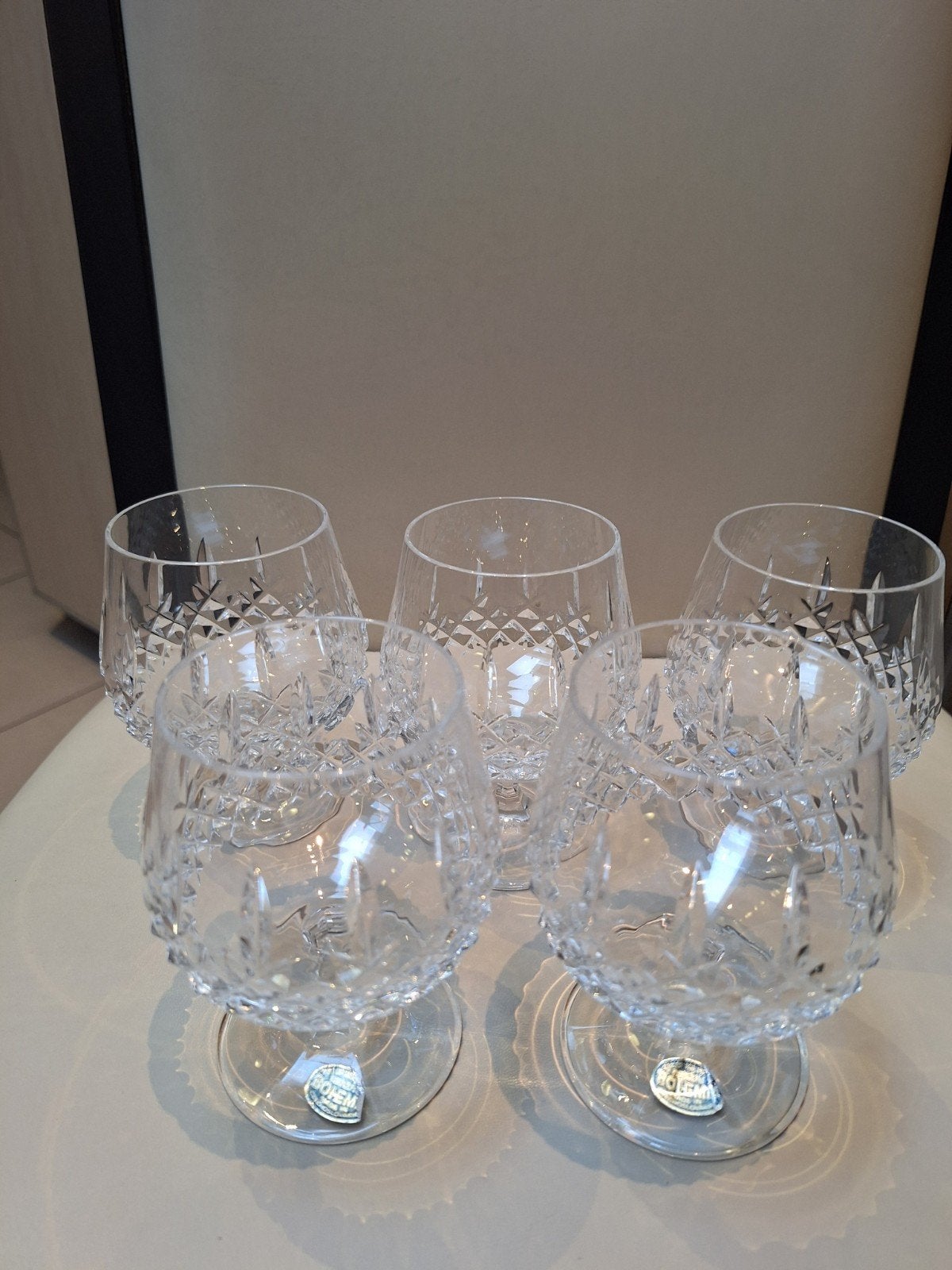 5 verres de Bohême en cristal, Enlèvement ou Envoi