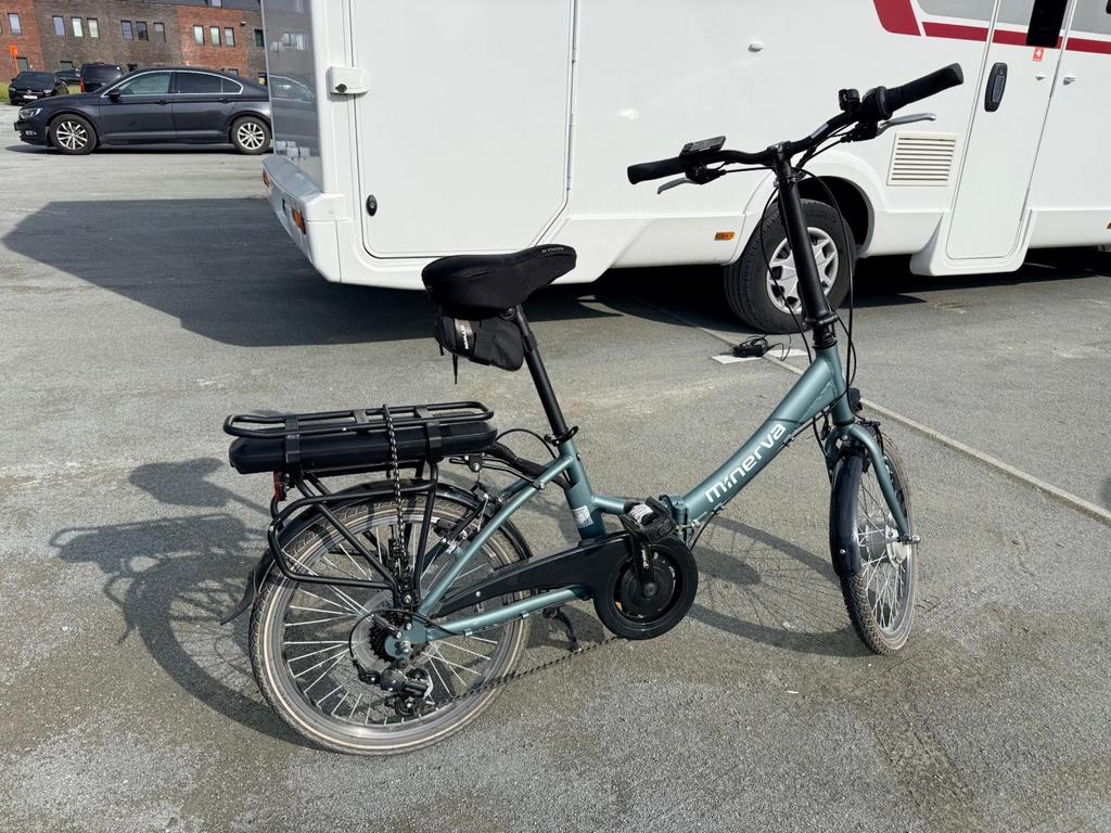 Elektrische plooifiets Minerva, Fietsen en Brommers, Ophalen, Zo goed als nieuw