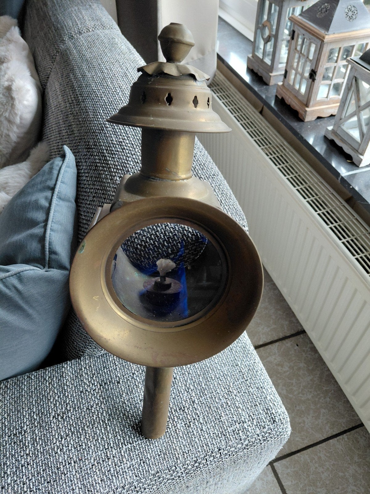 1 koetslamp, Antiquités & Art, Antiquités | Bronze & Cuivre, Enlèvement