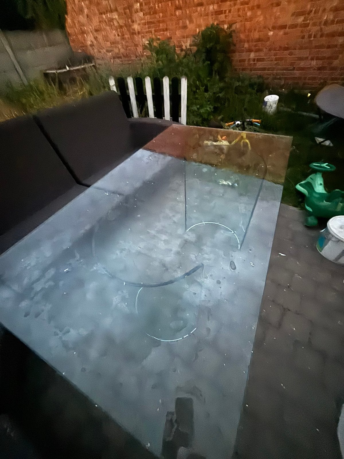 Table en verre, Enlèvement, Comme neuf, 150 à 200 cm