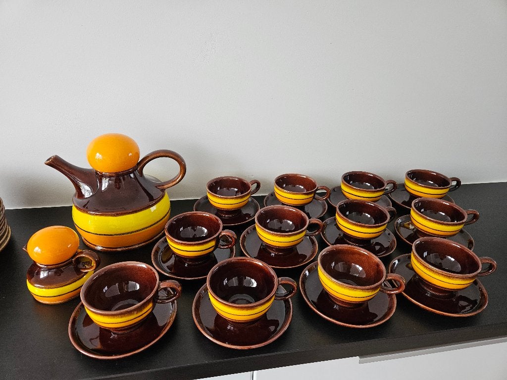 Vintage Zeller Keramik Havanna koffieservies – jaren 70, Ophalen