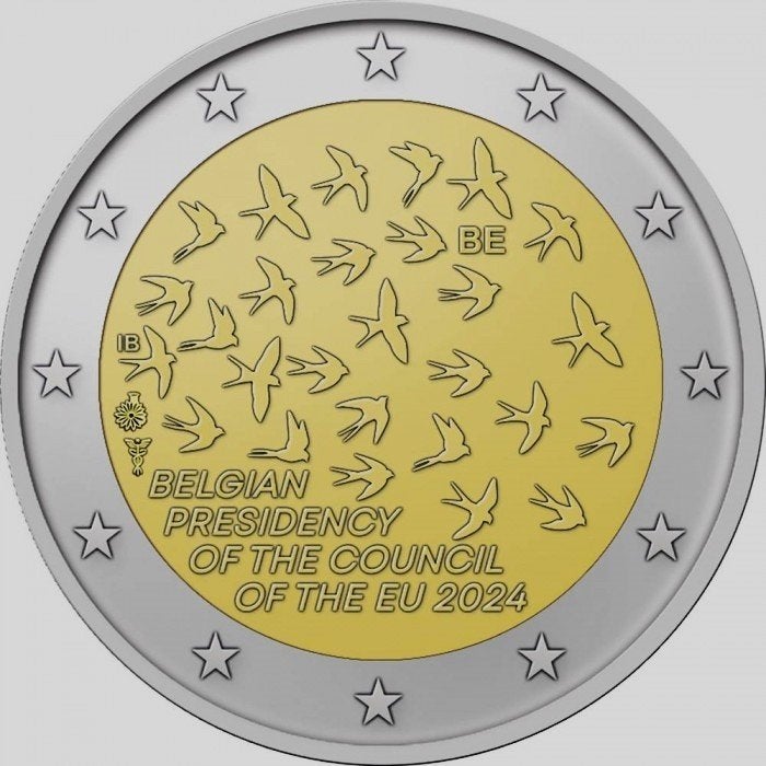 Belgique 2024 2 euros — Présidence de l'UE, Timbres & Monnaies, Monnaies | Europe | Monnaies euro, Monnaie en vrac, 2 euros, Belgique