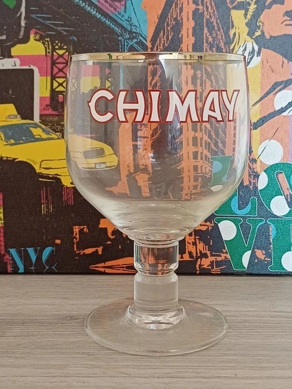 Lot de 2 verres à bière calice Chimay 33cl –Édition Vintage, Collections, Envoi, Comme neuf, Chope(s), Autres marques