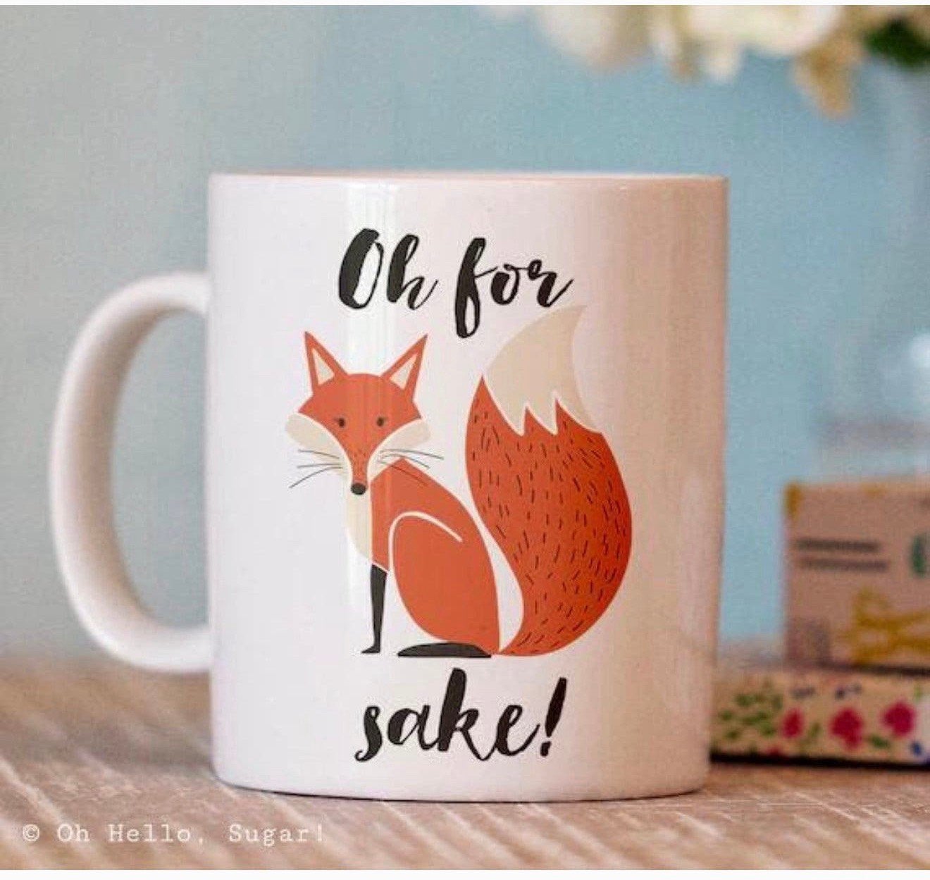 Tasse à saké Oh For Fox en céramique New Christmas Fox Funny, Enlèvement ou Envoi, Neuf, Céramique, Mug