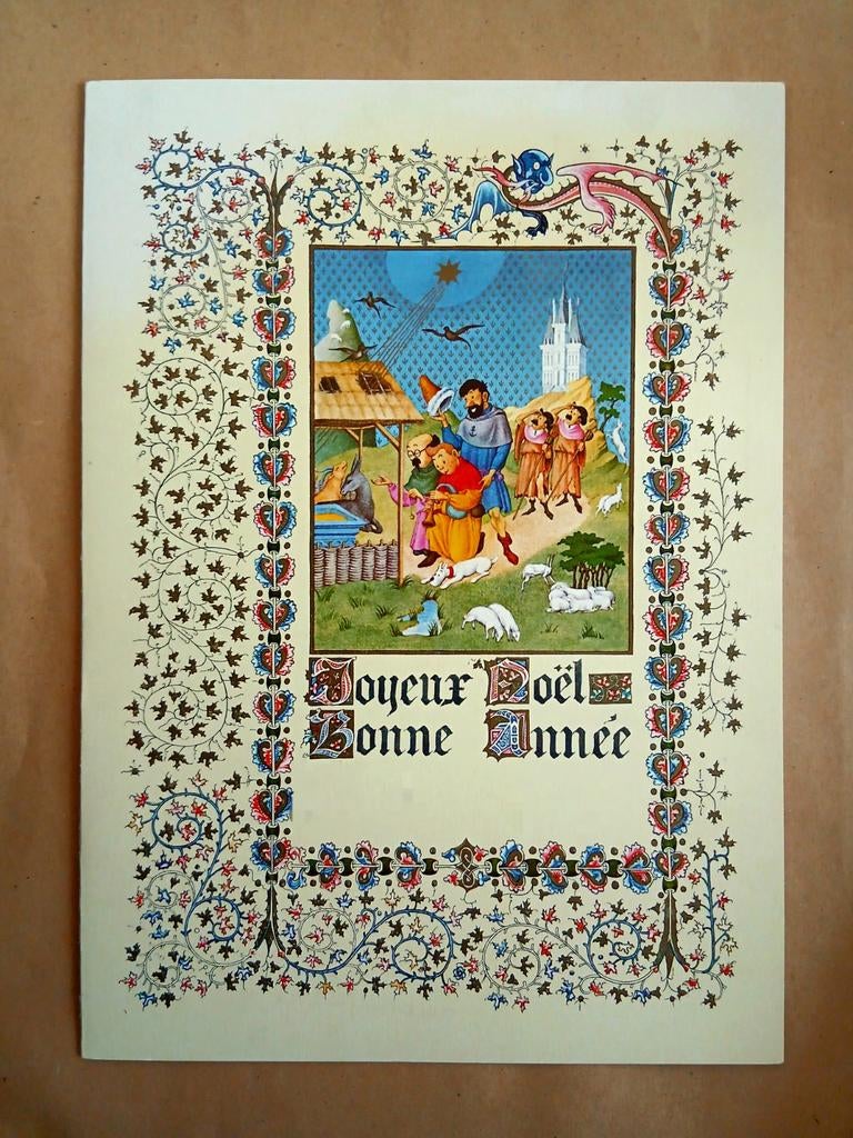 Tintin collection carte de voeux originale 1967, Tintin