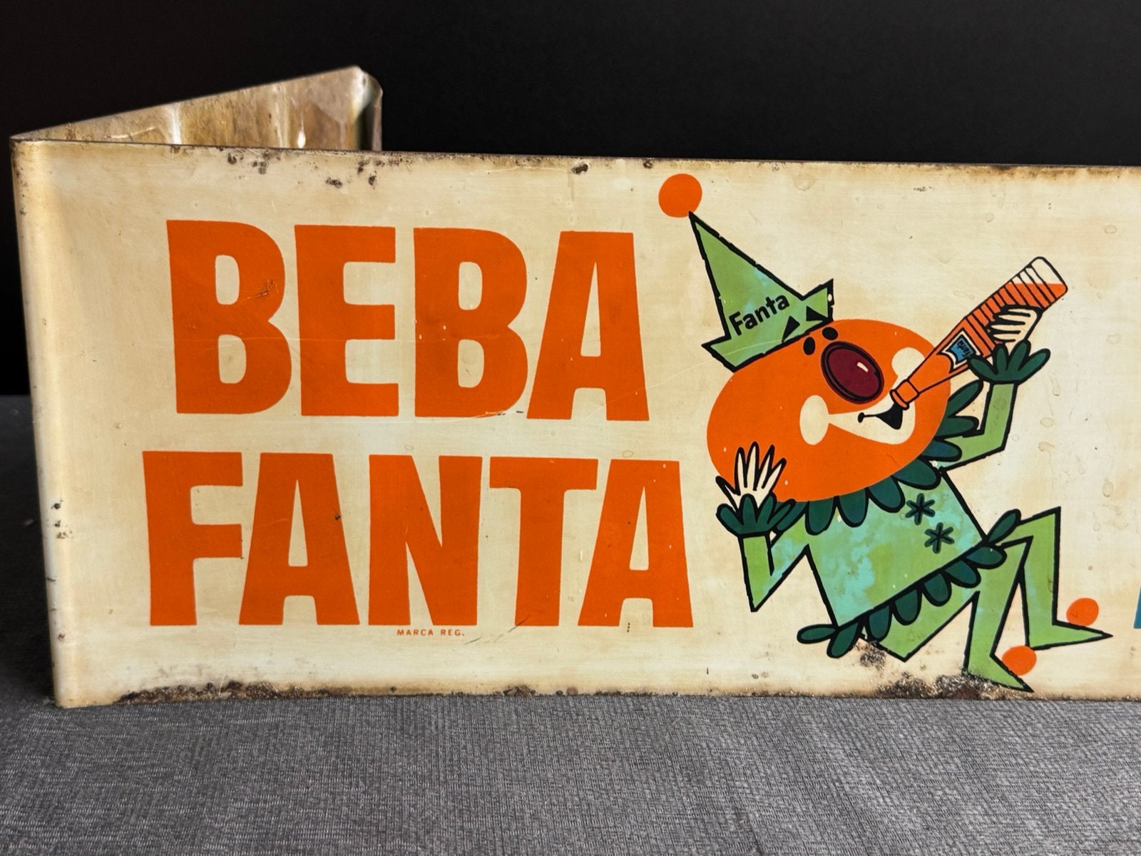 BEBA FANTA oud reclamebord Spanje, Verzamelen, Reclamebord, Gebruikt, ., Ophalen of Verzenden