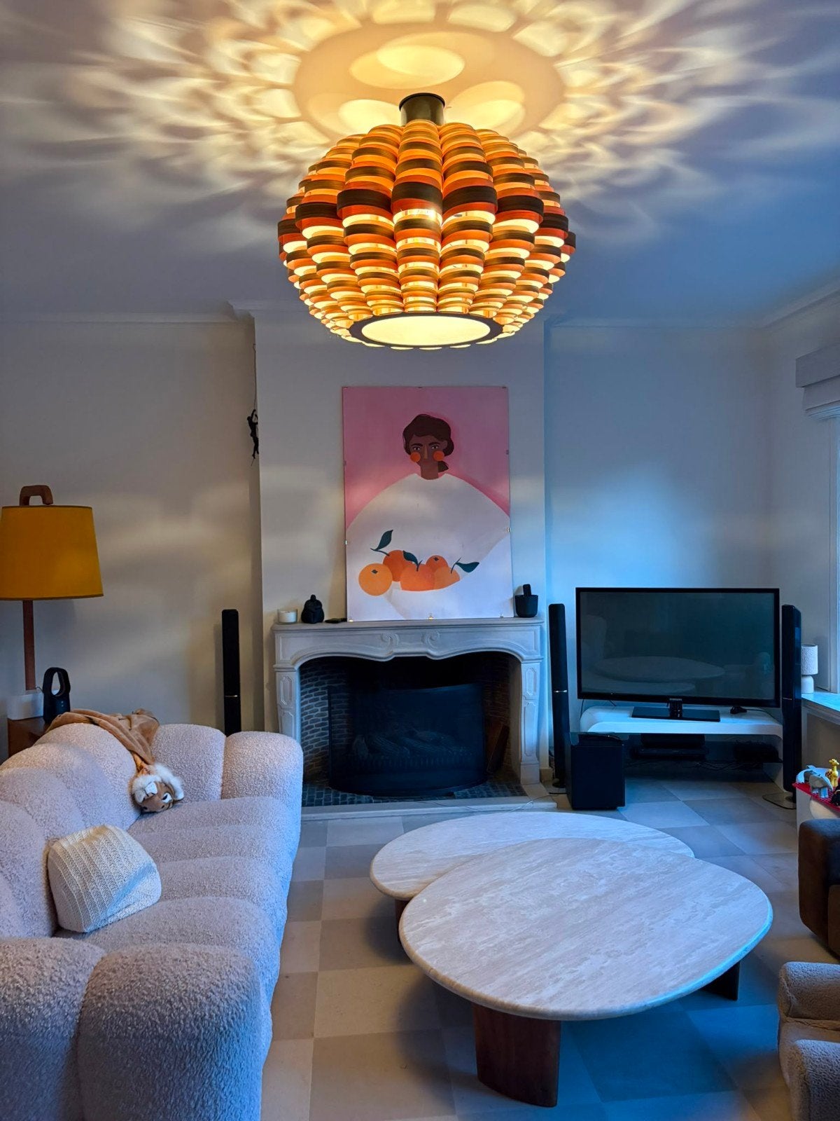 "Glow big" hanglamp in hout, Huis en Inrichting, Ophalen, Hout