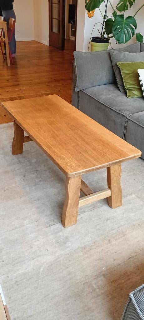 Table basse en bois massif, chêne, 100 à 150 cm, Moins de 50 cm, Comme neuf, Enlèvement