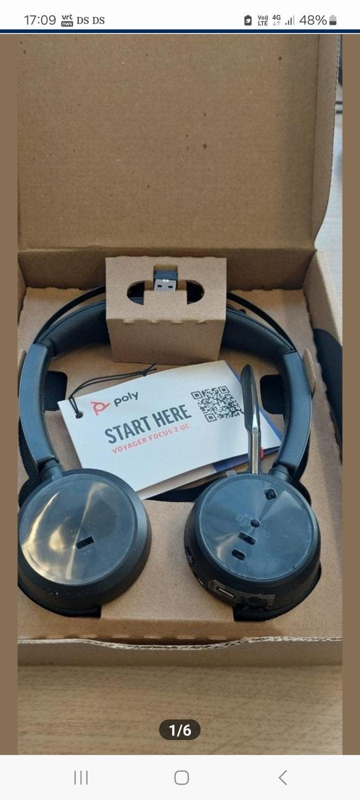 Nieuwe headset Poly Voyager draadloos, Audio, Tv en Foto, Hoofdtelefoons, Ophalen, Draadloos
