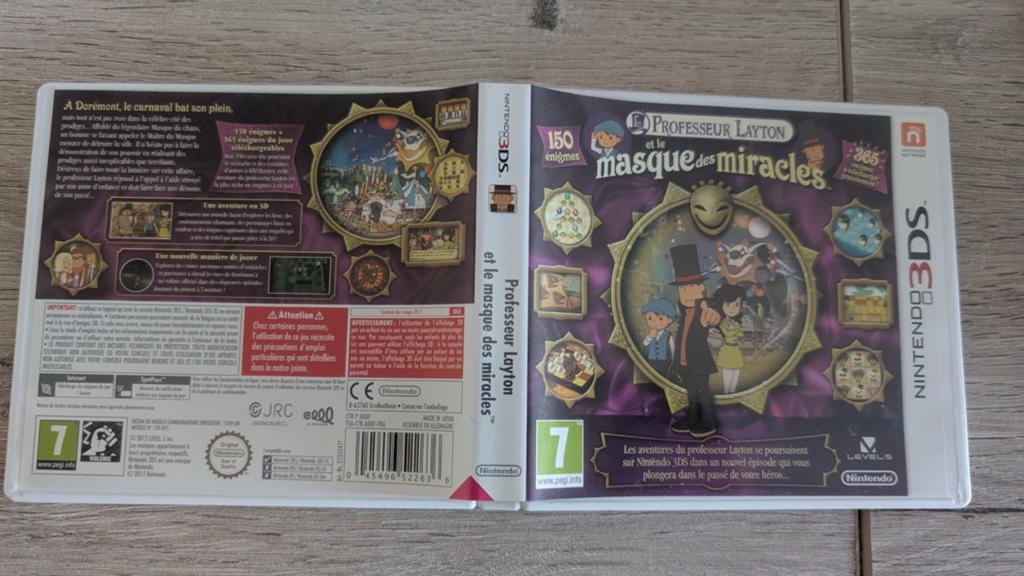 Le Professeur Layton et le Masque des Miracles sur 3DS, Consoles de jeu & Jeux vidéo, Enlèvement ou Envoi