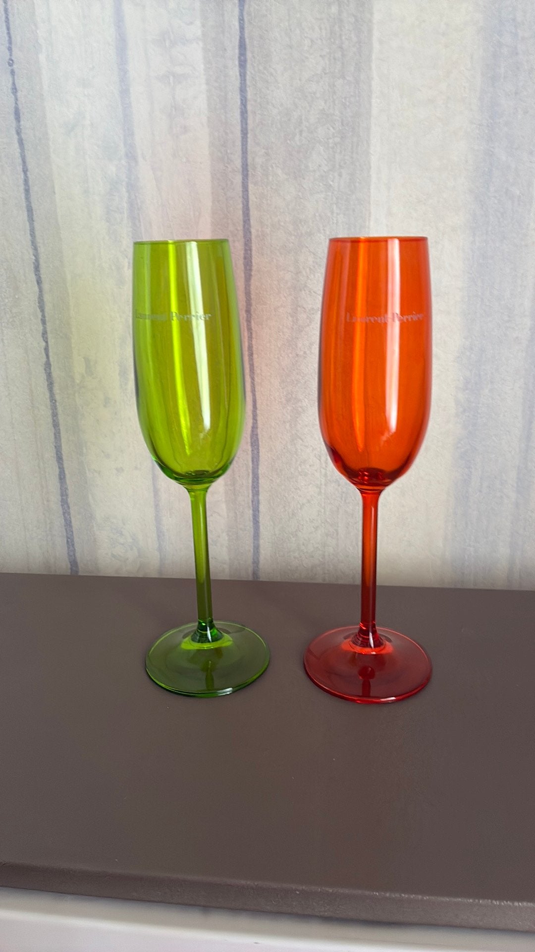 Set van 2 Laurent Perrier glazen, Verzamelen, Ophalen, Zo goed als nieuw