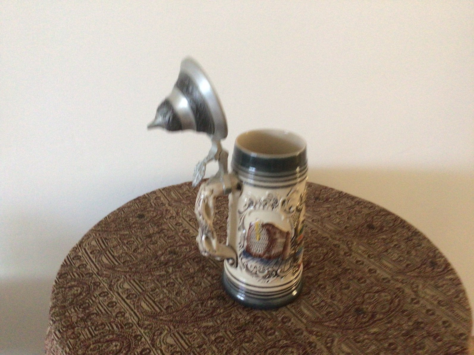 Duitse Bierpul met deksel, Verzamelen, Ophalen of Verzenden, Zo goed als nieuw, Bierglas