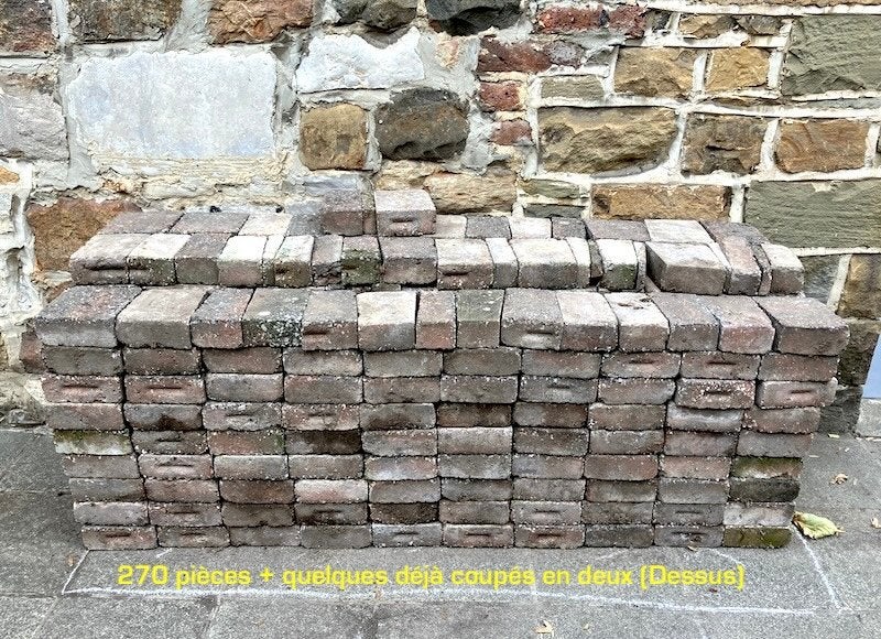 Lot de 400 klinkers en béton (15 x 15 x 6 cm), Béton, Enlèvement, Utilisé, 5 à 10 m²