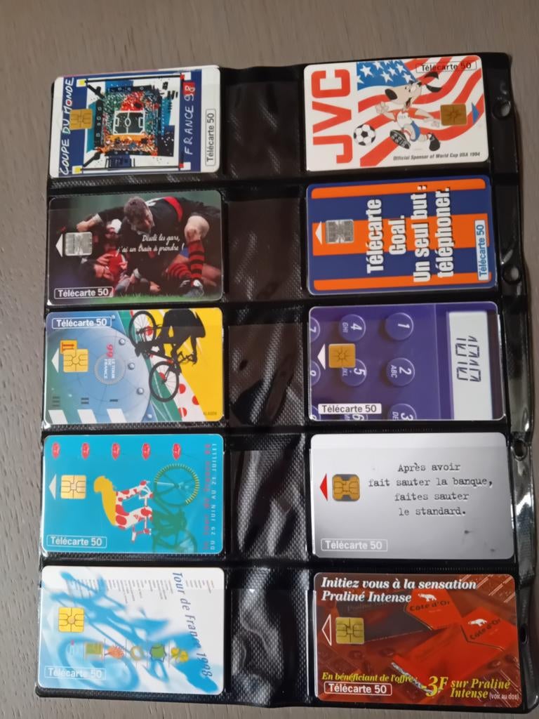 10 telefoonkaarten Frankrijk lot 104T, Ophalen of Verzenden