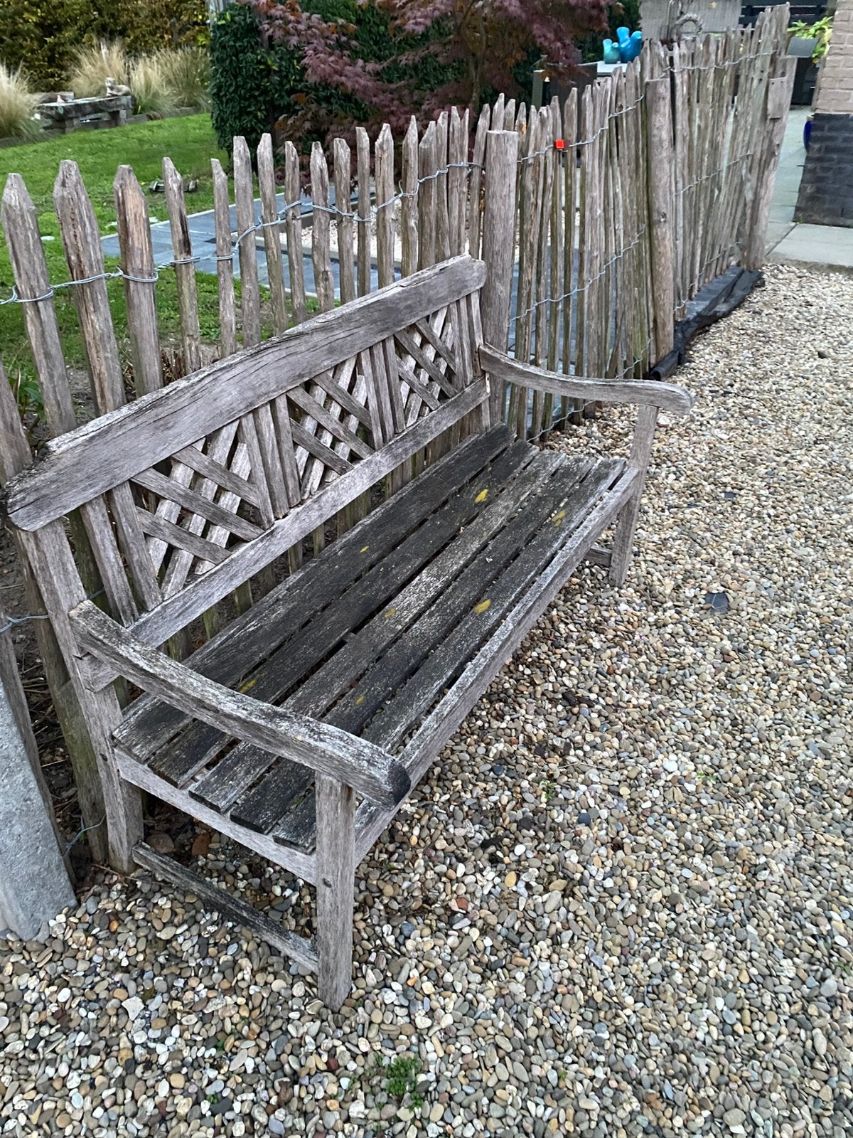 Houten bankje, Ophalen, Gebruikt