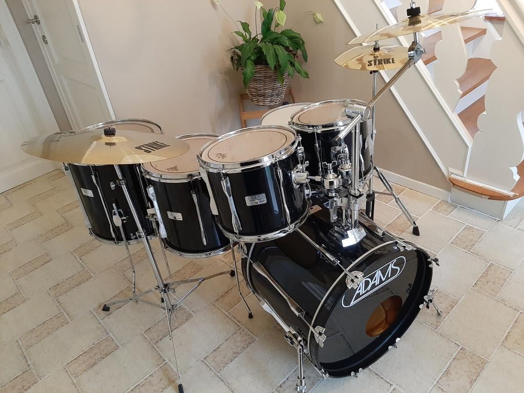 Batterie Adams + matériel de batterie, Enlèvement ou Envoi, Utilisé