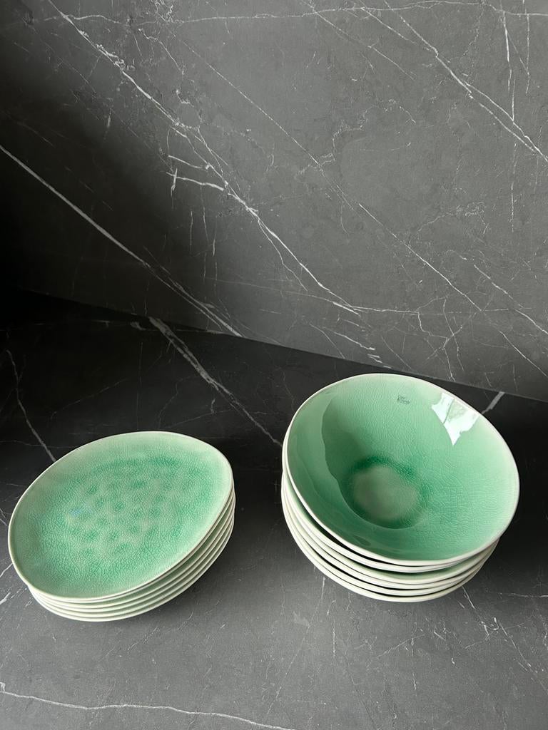 Set diepe borden + dessertborden Cosy & Trendy, Ophalen, Zo goed als nieuw, Bord(en)