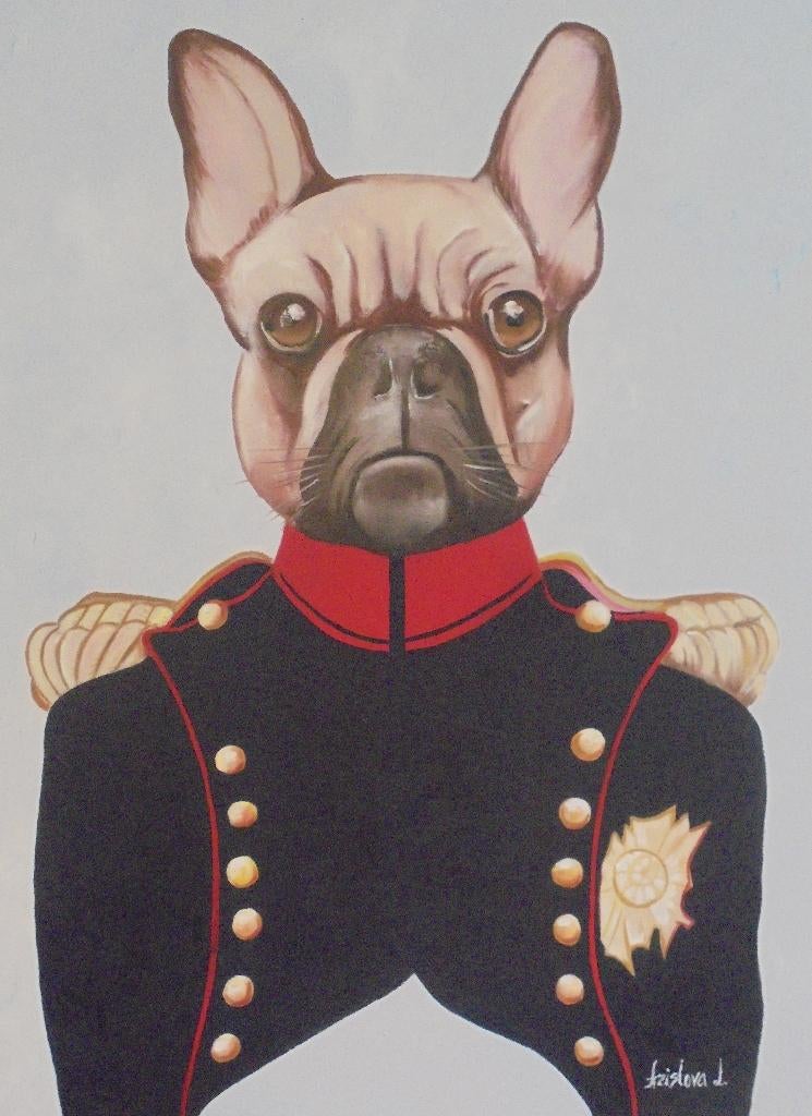faire réaliser portrait chien/chat/cheval peinture à l'huile, Antiquités & Art, Enlèvement ou Envoi