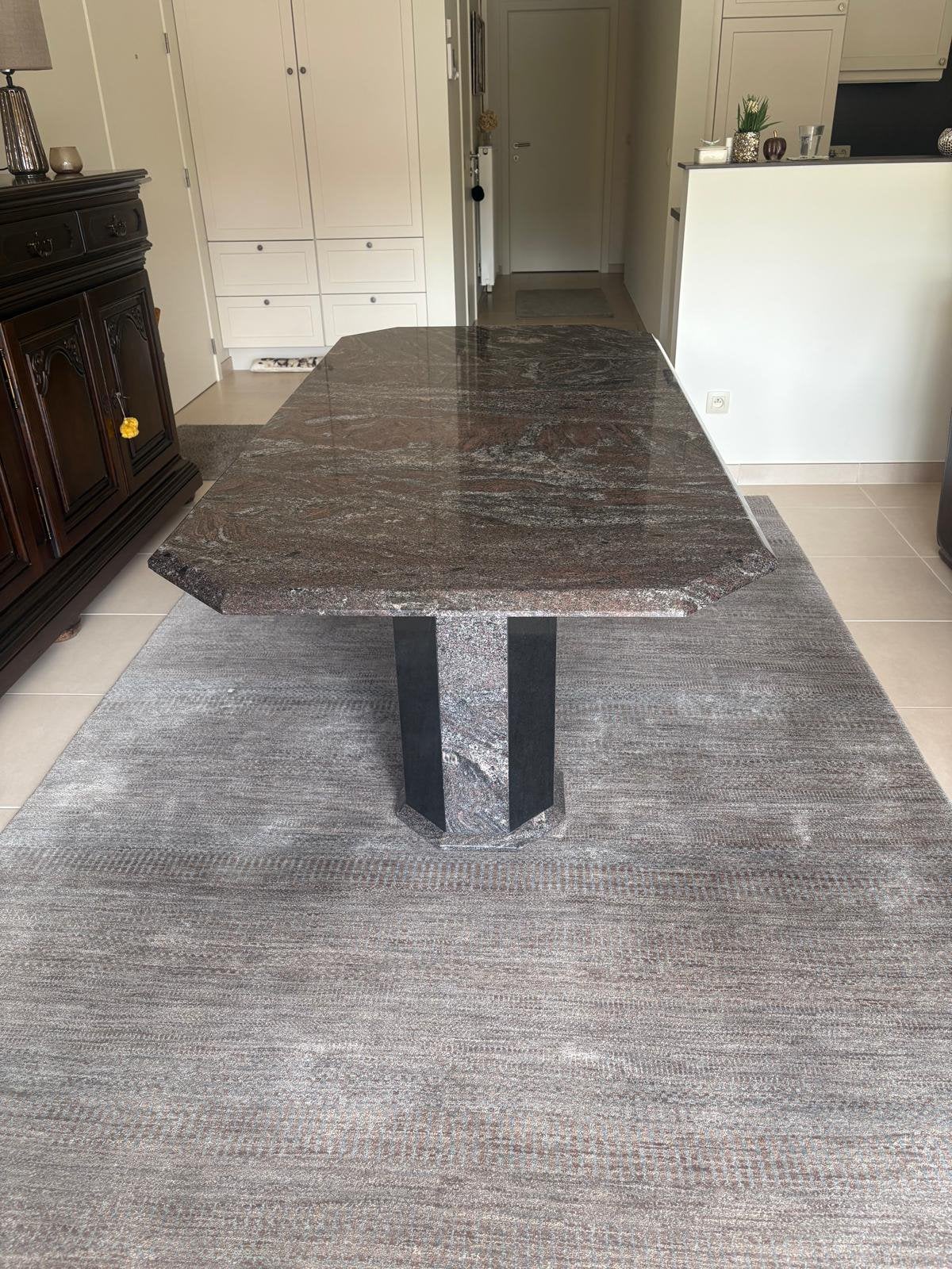 Granieten tafel 90cm op 180cm, Ophalen, Zo goed als nieuw